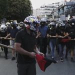 Афины, Греция: анархисты почтили память погибшей работницы