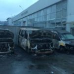 В Киеве сожгли машины муниципальной полиции