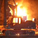 Лейпциг, Германия: поджоги на стройке для прокуратуры