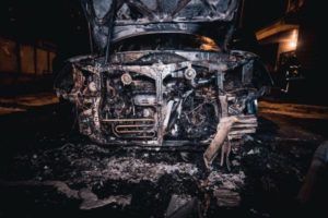 In Kiev anarchists set fire to a Lexus belonging to Grachov, EPU vice chair
