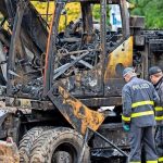 Лейпциг, Германия: сожжены два экскаватора Eurovia Vinci